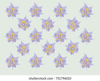 Trendy style background with retro style texture, pattern and floral elements. Vector illustration