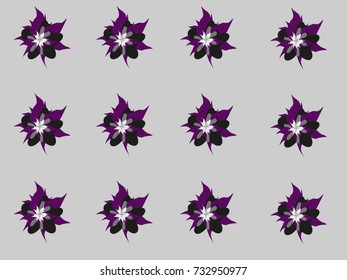 Trendy style background with retro style texture, pattern and floral elements. Vector illustration