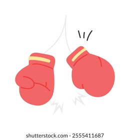 Trendy style boxing gloves vector in modern style