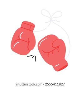 Trendy style boxing gloves vector in modern style