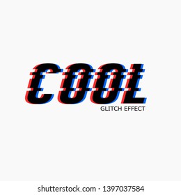 Trendy style distorted glitch typeface. Letters vector illustration