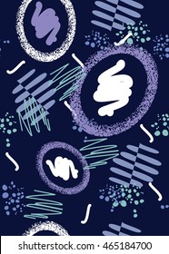 Trendy style geometric elements Memphis. Retro style of texture, pattern with watercolor spots. Modern abstract poster, cover, card design, textile garments, T-shirts, print, background, vector