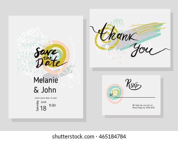 Trendy style geometric elements Memphis. Retro style of texture, pattern with watercolor spots. Modern abstract poster, cover, card design, textile garments, T-shirts, print, background, vector