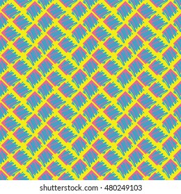 Trendy style geometric elements Memphis. Retro style of texture, pattern with watercolor spots. Modern abstract poster, cover, card design, textile garments, T-shirts, print, background, vector