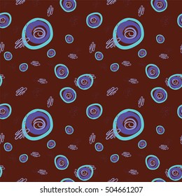 Trendy style geometric elements Memphis. Retro style of texture, pattern with watercolor spots.