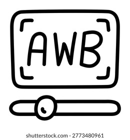 Trendy style icon of AWB