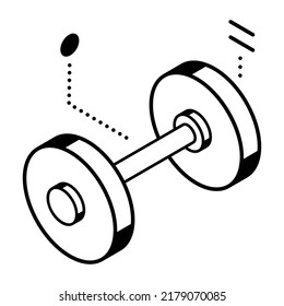 Trendy style icon of dumbbell, use it commercially 

