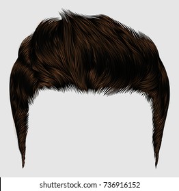 trendy stylish man hairs brown colour.beauty style.high hair styling .