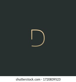 Trendy stylish modern D initial based letter icon logo