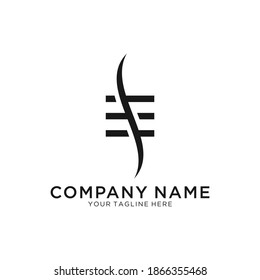 Trendy stylish modern E initial based letter icon logo