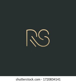 Trendy stylish modern RS initial based letter icon logo