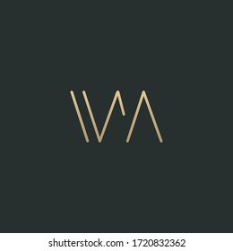 Trendy stylish modern VM initial based letter icon logo