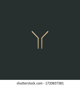 Trendy stylish modern Y initial based letter icon logo