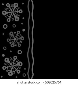 Trendy stylized snowflakes and elements memphis cards. Retro style texture, pattern and abstract winter elements. Modern abstract design poster, cover, card design in gray colors.