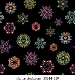 Trendy stylized snowflakes and elements memphis cards. Retro style texture, pattern and abstract winter elements. Modern abstract design poster, cover, card design in blue, green and neutral colors.
