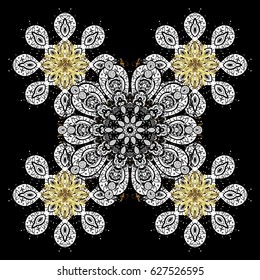 Trendy stylized snowflakes and elements memphis cards. Retro style texture, pattern and abstract winter elements. Modern abstract design poster, cover, card design in black colors.