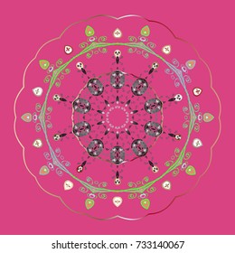 Trendy stylized snowflakes and elements memphis cards. Retro style texture, winter elements. Snowflakes design. Modern abstract design poster, cover, card design in pink, gray and green colors.