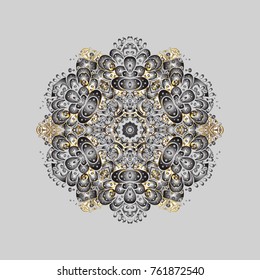 Trendy stylized snowflakes and elements memphis cards. Modern abstract design poster, cover, card design in gray, brown and white colors. Retro style texture, winter elements. Snowflakes design.