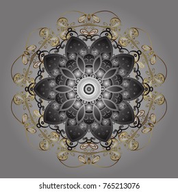 Trendy stylized snowflakes and elements memphis cards. Retro style texture, abstract winter elements. Snowflakes design. Superb design poster, cover, card design in gray, brown and beige colors.