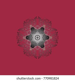 Trendy stylized snowflakes and elements memphis cards. Modern abstract design poster, cover, card design in red, gray and brown colors. Retro style texture, winter elements. Snowflakes design.