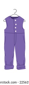 Traje de moda sobre el ícono de la percha uniforme de moda. Ilustración del vector