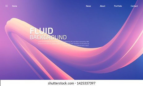 Trendy summer 3D flow shapes gradient background, colorful abstract fluid 3d tubes. Futuristic design wallpaper for banner, poster, cover, flyer, presentation, advertising, landing page