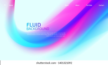 Trendy summer fluid gradient background  colorful abstract liquid 3d shapes  Futuristic design wallpaper for banner  poster  cover  flyer  presentation  advertising  landing page