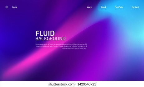 Trendy summer fluid gradient background, colorful abstract liquid 3d shapes. Futuristic design wallpaper for banner, poster, cover, flyer, presentation, advertising, landing page