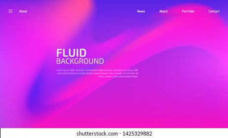 Trendy summer fluid gradient background, colorful abstract liquid 3d shapes. Futuristic design wallpaper for banner, poster, cover, flyer, presentation, advertising, landing page