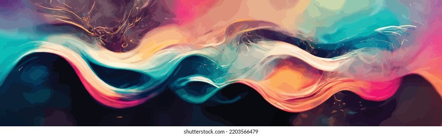 trendy summer fluid gradient background colorful abstract