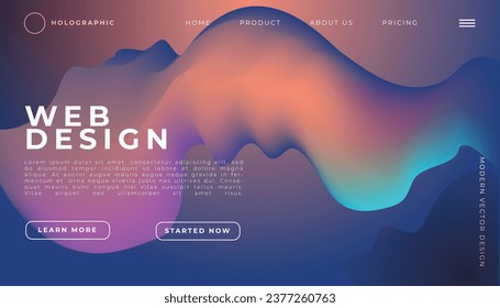Trendy summer fluid gradient background, colorful abstract liquid 3d shapes. Futuristic design wallpaper for banner, poster, cover, flyer, presentation, advertising, landing page
