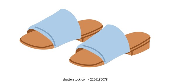 Trendy summer sandals flat icon. Vector illustration
