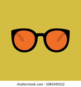 Trendy Summer Sunglasses Icon. Vector Illustration. Flat design style. Simple icon. 