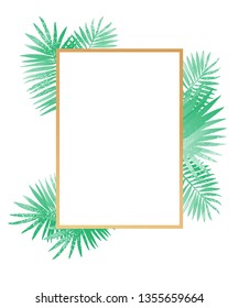 Trendy Summer Tropical Leaves Vector Design