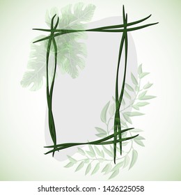 Trendy Summer Tropical Leaves Vector Design