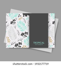 Trendy Summer Tropical Leaves Vector Design