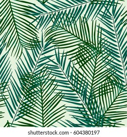 Trendy Summer Tropical Leaves Vector Design