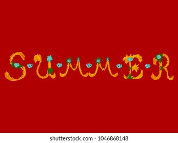 Trendy Summer Tropical Vector Design