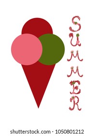 Trendy Summer Tropical Vector Design