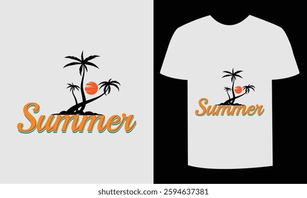 Trendy Summer T-Shirt Design Fun and Colorful Design