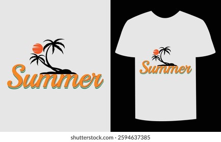 Trendy Summer T-Shirt Design Fun and Colorful Design