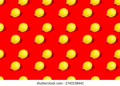 Trendy summer vector pattern with isolated lemon fruit. Modern seamless design. Botanical illustration.ESP 10