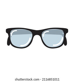 Trendy sun glasses vector icon sign