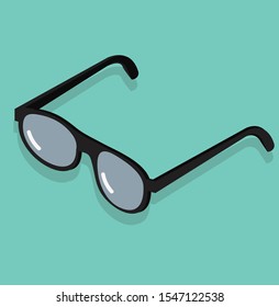 Trendy sun glasses vector isometric