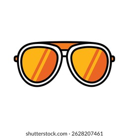 Icono de Vector de gafas de sol de moda sobre fondo blanco

