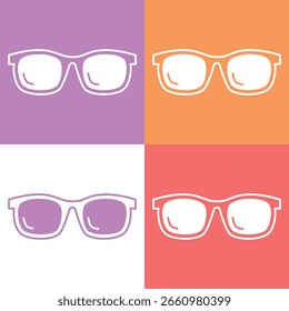 Icono de Vector de gafas de sol de moda – Accesorio de verano