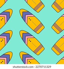 Trendy surfboard seamless pattern for summer vacation sea background wallpaper surfing wave ocean