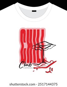 Trendy t shirt print or card, poster and any design