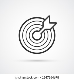 Trendy target black icon. Vector illustration