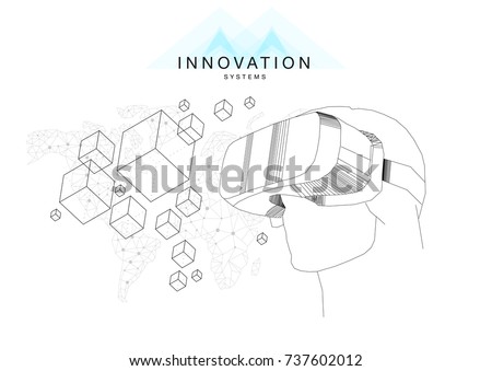 trendy technics innovation systems layouts polygon stock vector